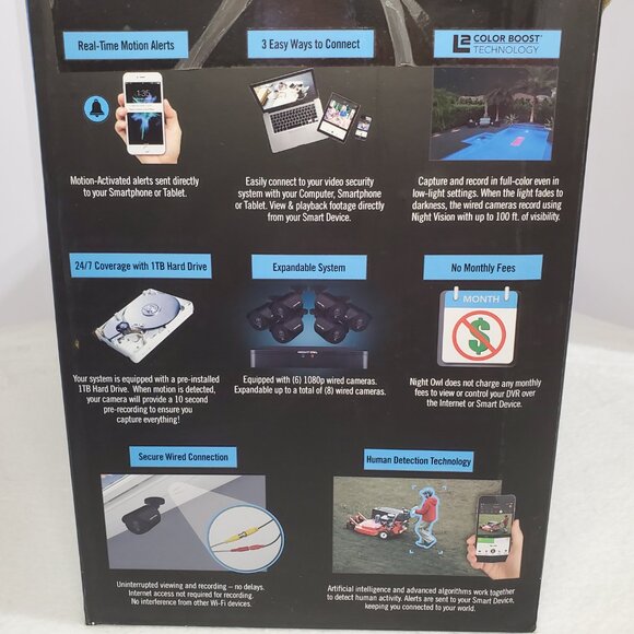 Home Security Camera System 6 Cameras Wired NEW NEVER USED IN BOX - Picture 10 of 13